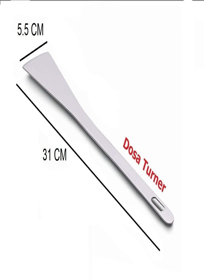 Dynore ملعقة تقليب أندرا دوسا بالتا المصنوعة من الفولاذ المقاوم للصدأ من داينور بريميوم - ملعقة مسطحة تقليدية للدوسا، والأوتام، والروتي، والباراثا - 31 سم - Image 2